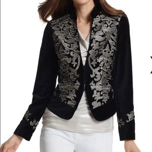 White House | Black Market Velvet Jacket